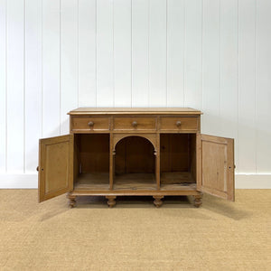 An Antique English Pine Sideboard c1880