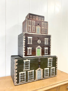 Collection of 4 Antique Painted Georgian Country House Boxes