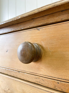 A Large English Country 7 Drawer Pine Buffet or Sideboard c1860