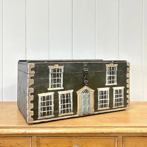 Collection of 4 Antique Painted Georgian Country House Boxes