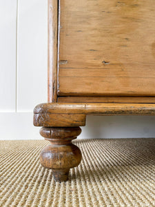 A Large English Country 7 Drawer Pine Buffet or Sideboard c1860