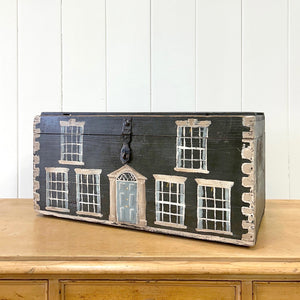 Collection of 4 Antique Painted Georgian Country House Boxes