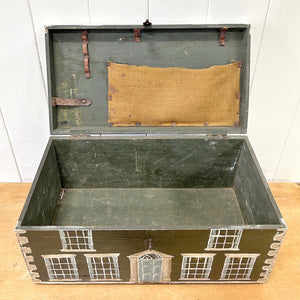 Collection of 4 Antique Painted Georgian Country House Boxes