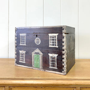 Collection of 4 Antique Painted Georgian Country House Boxes
