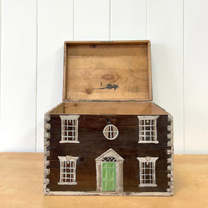 Collection of 4 Antique Painted Georgian Country House Boxes