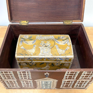 Collection of 4 Antique Painted Georgian Country House Boxes