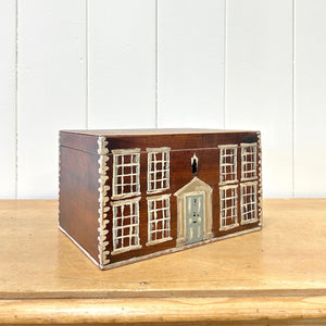 Collection of 4 Antique Painted Georgian Country House Boxes
