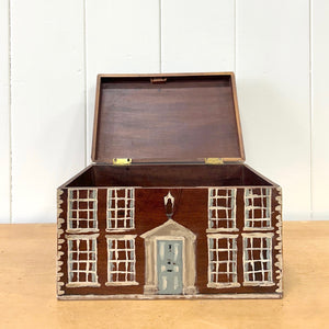 Collection of 4 Antique Painted Georgian Country House Boxes