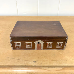 Collection of 4 Antique Painted Georgian Country House Boxes