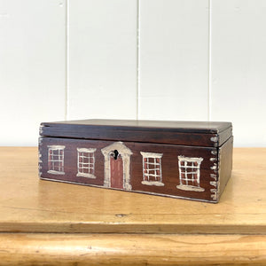 Collection of 4 Antique Painted Georgian Country House Boxes