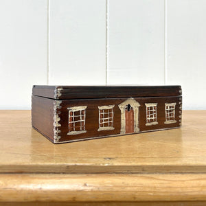 Collection of 4 Antique Painted Georgian Country House Boxes