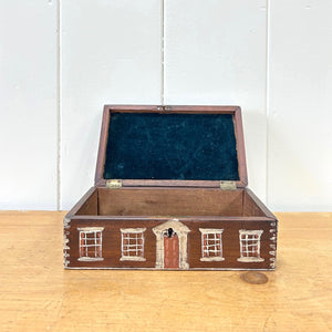 Collection of 4 Antique Painted Georgian Country House Boxes