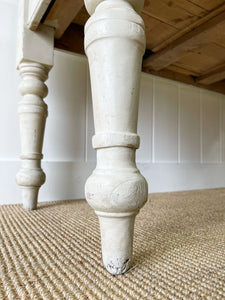 An English Painted Pine Console Table or Server with Scalloped Apron c1870