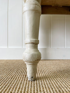 An English Painted Pine Console Table or Server with Scalloped Apron c1870