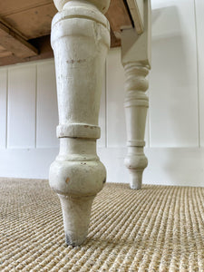 An English Painted Pine Console Table or Server with Scalloped Apron c1870