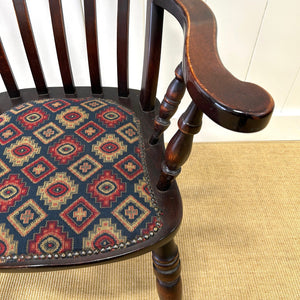 A High Back Windsor Lathe Back English Country Elm Armchair c1890