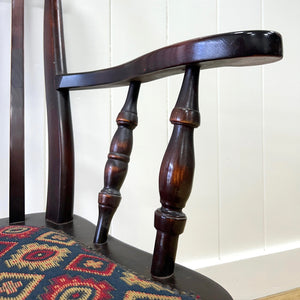 A High Back Windsor Lathe Back English Country Elm Armchair c1890