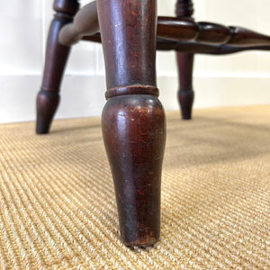 A High Back Windsor Lathe Back English Country Elm Armchair c1890