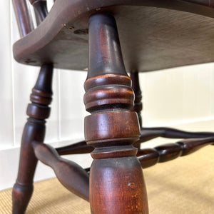 A High Back Windsor Lathe Back English Country Elm Armchair c1890