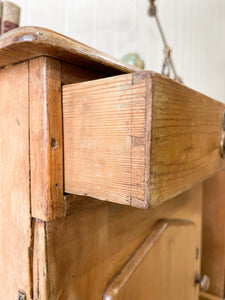 Antique English Pine Pedestal Desk c1890