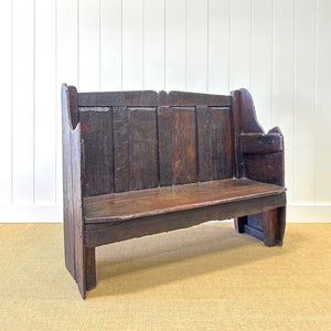 An Early 18th Century English Bench or Settle