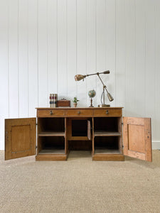 Antique English Pine Pedestal Desk c1890