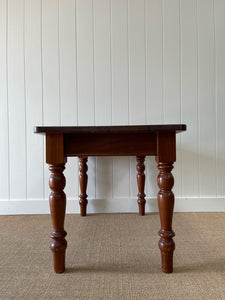 An Antique English Country 4 ft Mahogany Dining or Library Table/Desk c1890