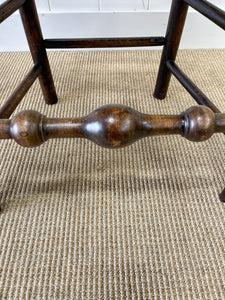 A Pair of English Oak and Elm Yorkshire Ladder Back Occasional Chairs c1890