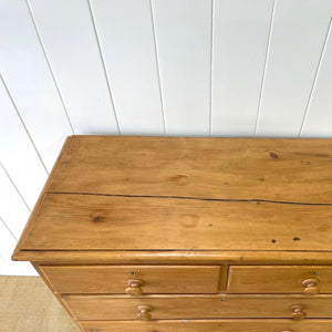 A 19th Century English Pine Chest of Drawers/Dresser with Tulip Feet