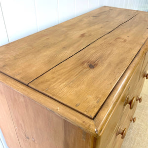A 19th Century English Pine Chest of Drawers/Dresser with Tulip Feet