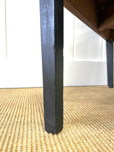 An English Country Ebonized Walnut Galleried Washstand or Corner Table