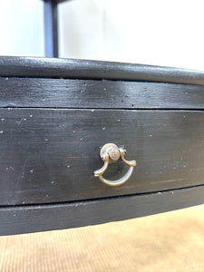 An English Country Ebonized Walnut Galleried Washstand or Corner Table