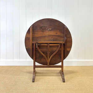 An Antique French Vendange or Vintner's Table 39.5" Round