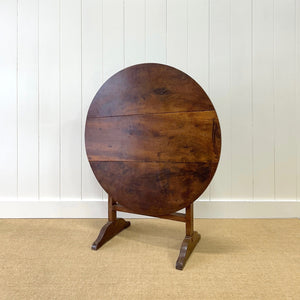 An Antique French Vendange or Vintner's Table 39.5" Round