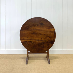 An Antique French Vendange or Vintner's Table 39.5" Round