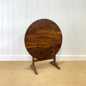 An Antique French Vendange or Vintner's Table 39.5" Round