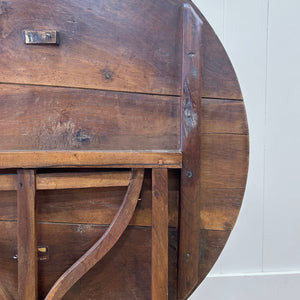 An Antique French Vendange or Vintner's Table 39.5" Round