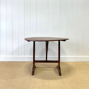 An Antique French Vendange or Vintner's Table 39.5" Round