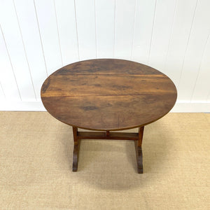 An Antique French Vendange or Vintner's Table 39.5" Round