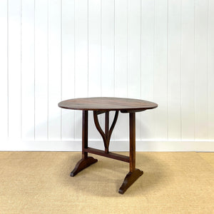 An Antique French Vendange or Vintner's Table 39.5" Round