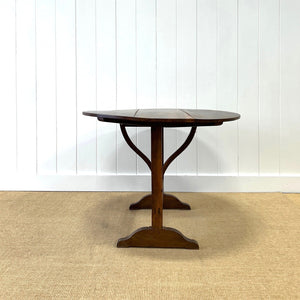 An Antique French Vendange or Vintner's Table 39.5" Round