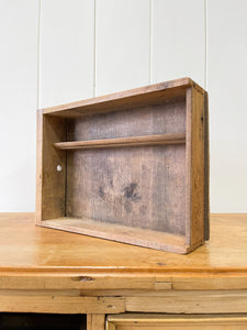 An Antique English Pine Pedestal Desk or Sideboard c1890 with Glass Knobs