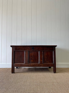 An Ancient early 18th Century English Oak Coffer or Trunk