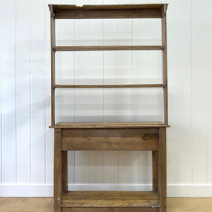 A 19th Century Pine Welsh Kitchen Dresser or Hutch 7ft Tall
