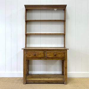 A 19th Century Pine Welsh Kitchen Dresser or Hutch 7ft Tall
