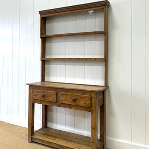 A 19th Century Pine Welsh Kitchen Dresser or Hutch 7ft Tall