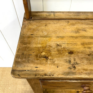 A 19th Century Pine Welsh Kitchen Dresser or Hutch 7ft Tall