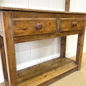 A 19th Century Pine Welsh Kitchen Dresser or Hutch 7ft Tall