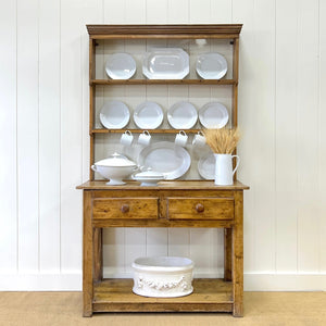 A 19th Century Pine Welsh Kitchen Dresser or Hutch 7ft Tall