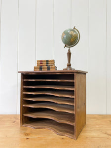 An English Pine Desk File Holder or Magazine Rack c1890